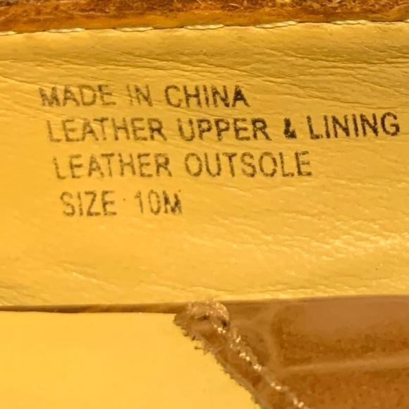 Michael Kors (EUC) Milan Crocco ALL LEATHER Peep Toe pump size 10 - Picture 5 of 14